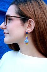 Load image into Gallery viewer, Blue Moon Party Earrings